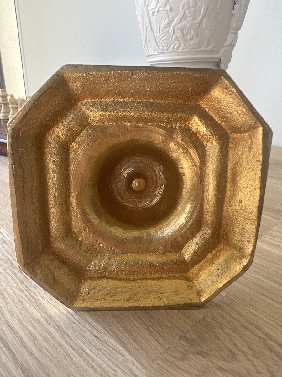 BOUGEOIRS DE STYLE REGENCE EN BRONZE DORE -photo-4
