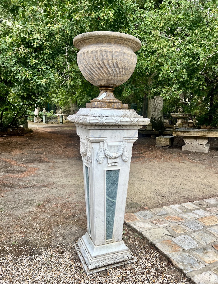Pair Of Marble Vases -photo-2