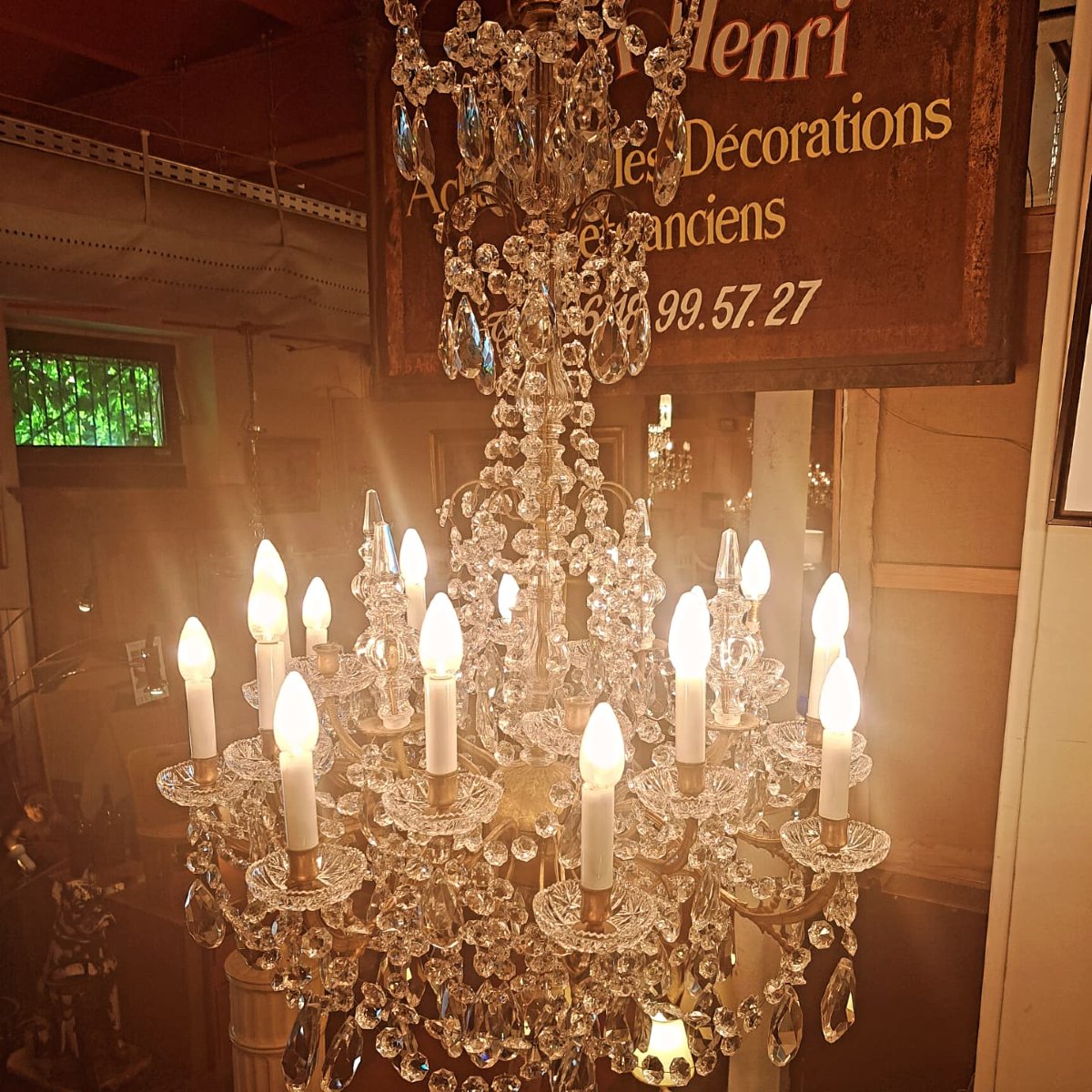 Lustre bronze cristal-photo-3