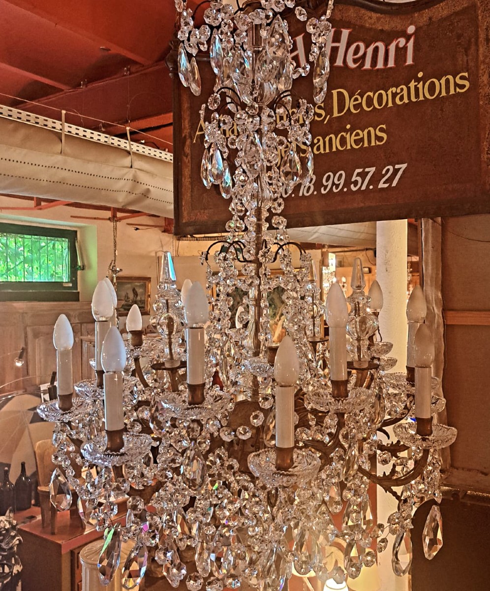Lustre bronze cristal