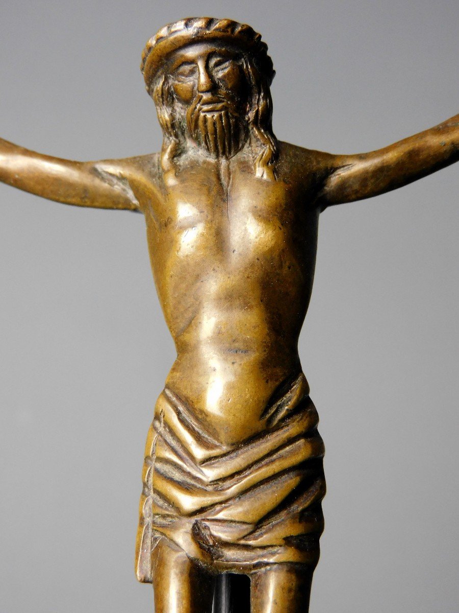 Christ En Bronze  Debut 16eme Siécle Haute Epoque-photo-5