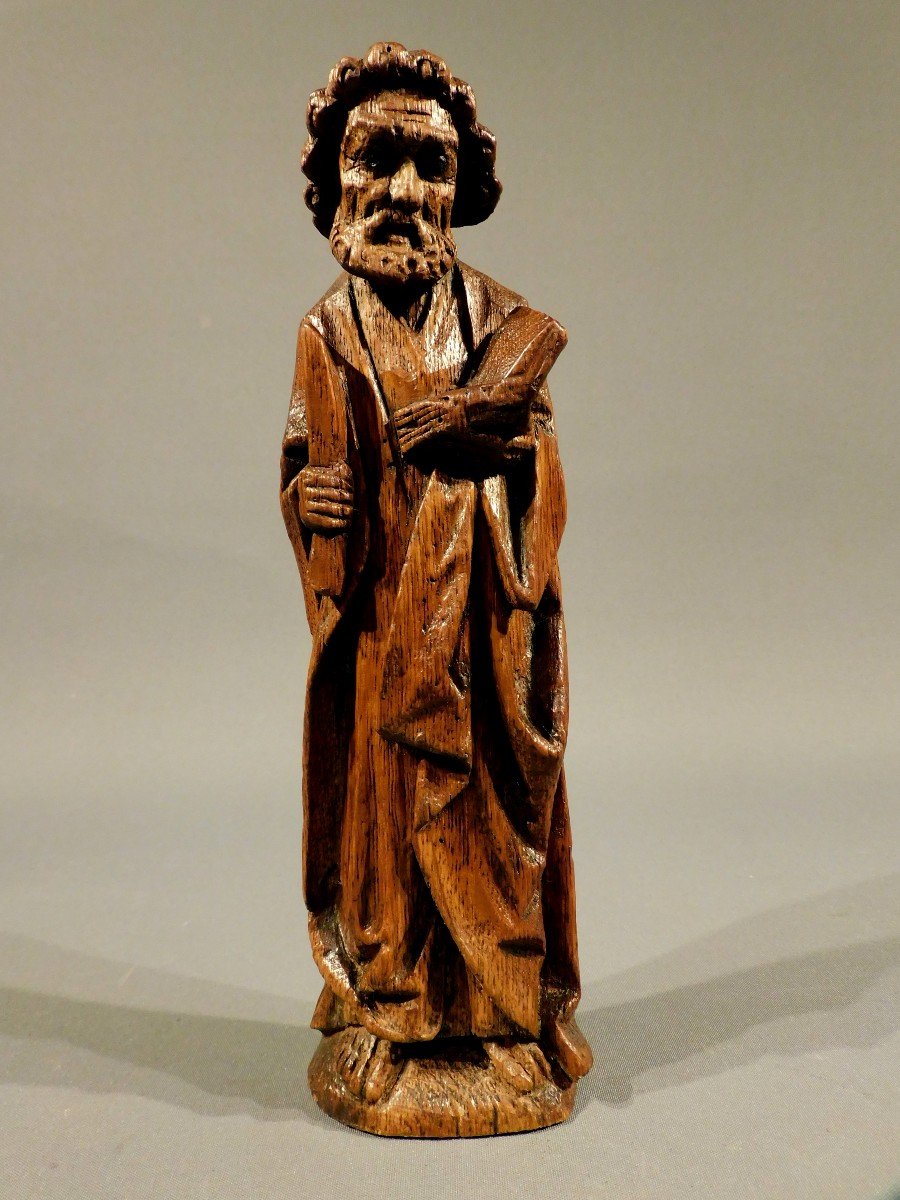 Saint Apostle In Carved Wood 16th Century Haute Epoque