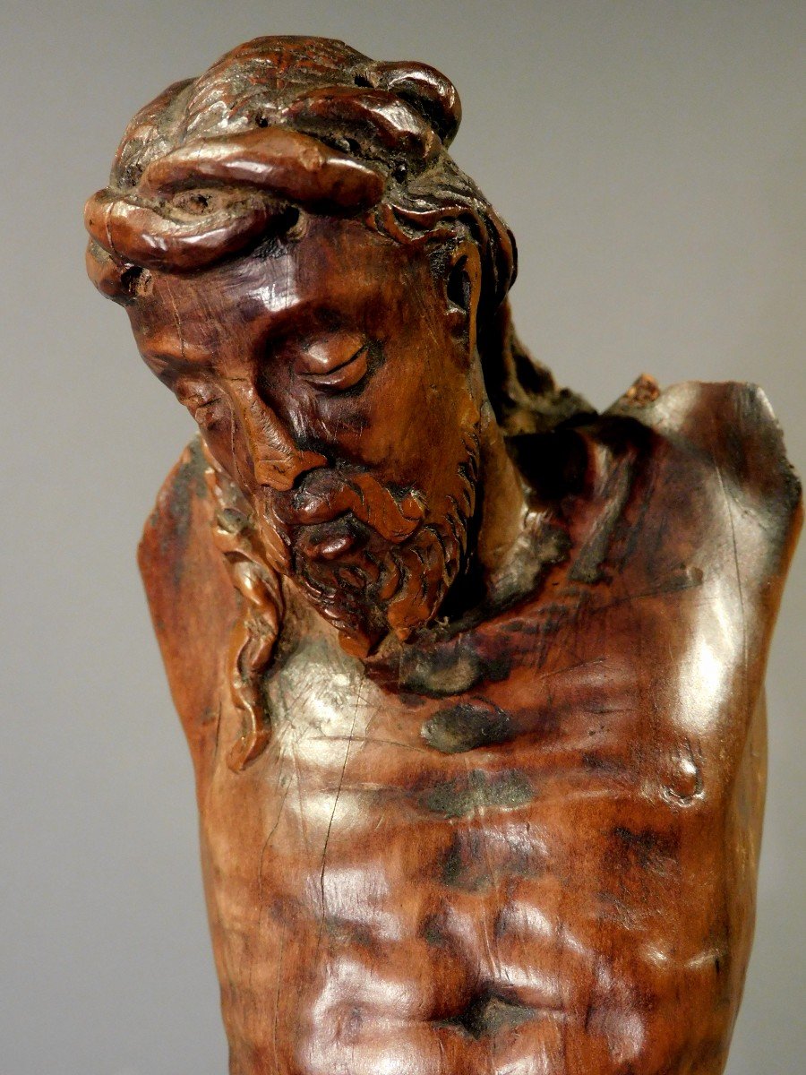 Christ En Bois - 16eme Siécle  Haute Epoque-photo-8