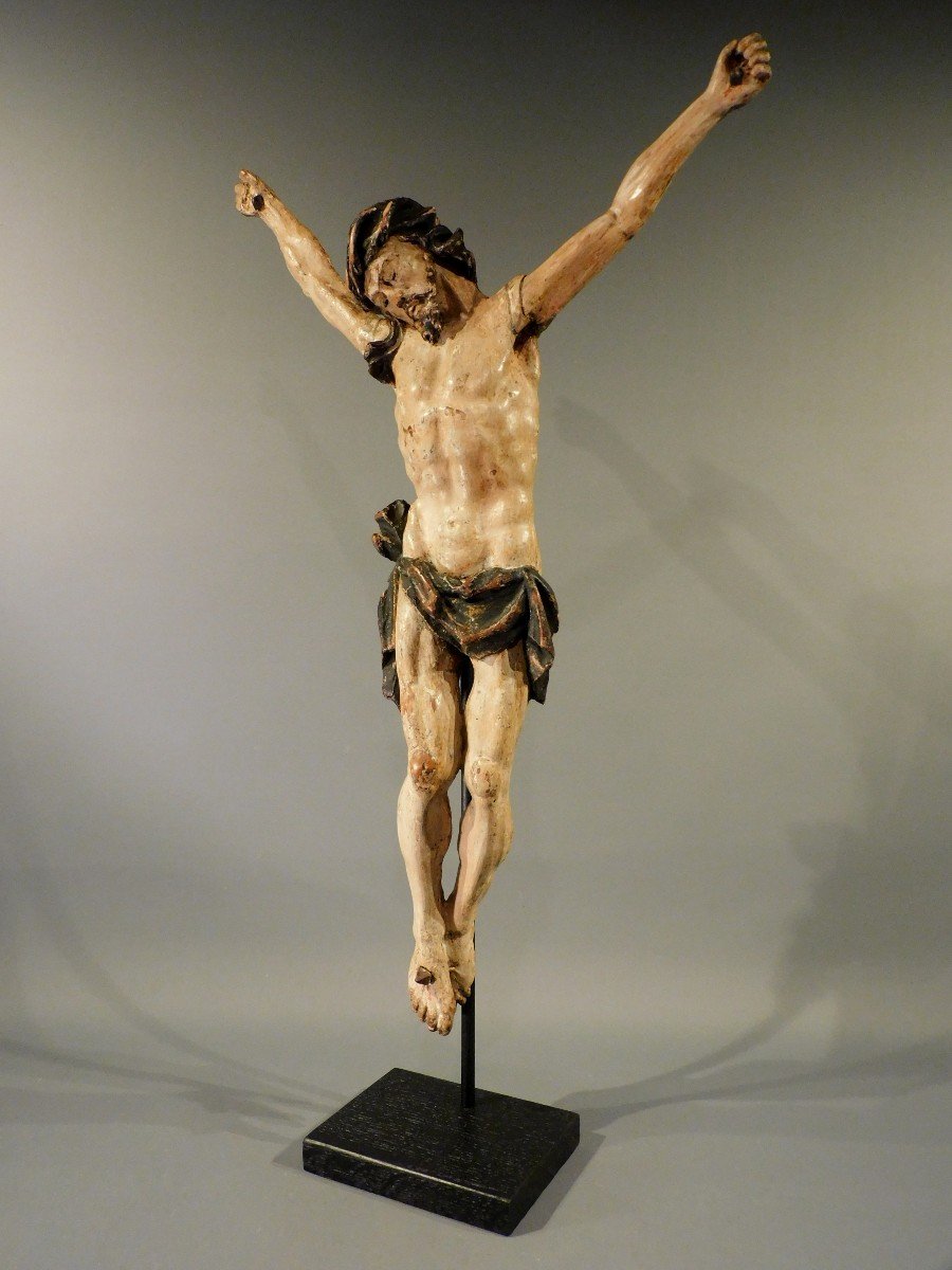 Christ En Bois - 18eme Siécle  XVIIIe Baroque-photo-3