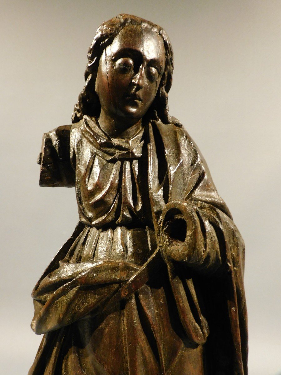 Sculpture En Bois Sainte Marie Madeleine XVIIeme Haute Epoque-photo-4