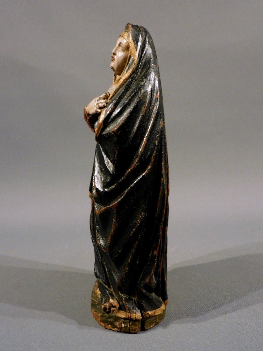 Vierge En Bois sculpte Debut 18eme Siecle-photo-1