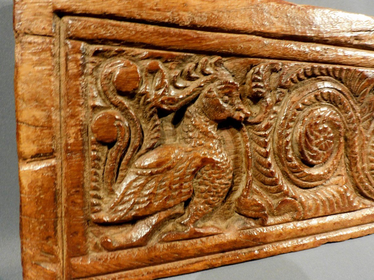 Panneau En Bois XVIIe Relief 17eme Siecle-photo-6