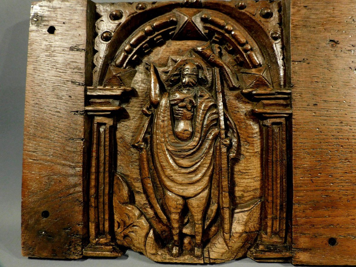 17th Century Wooden Panel  Haute Epoque-photo-1