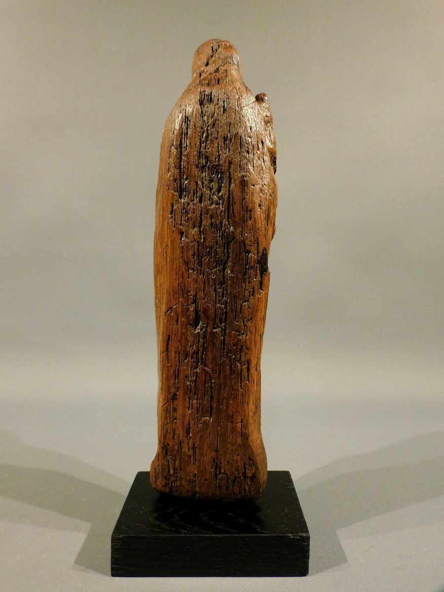 Vierge A l'Enfant Sculpture En Bois 16eme Siécle Haute Epoque-photo-1