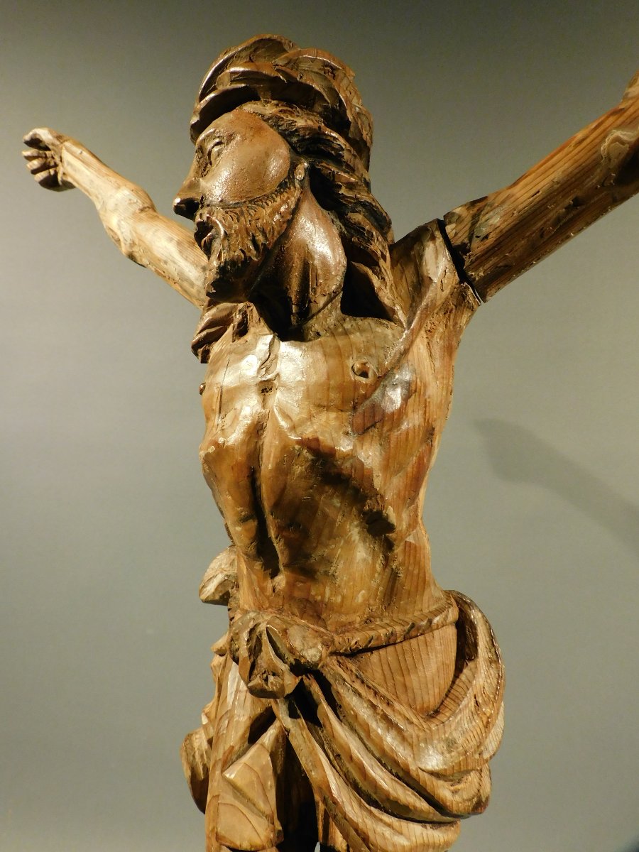 Christ En Bois XVIIIe Siécle Baroque Corpus Christi 18eme-photo-3