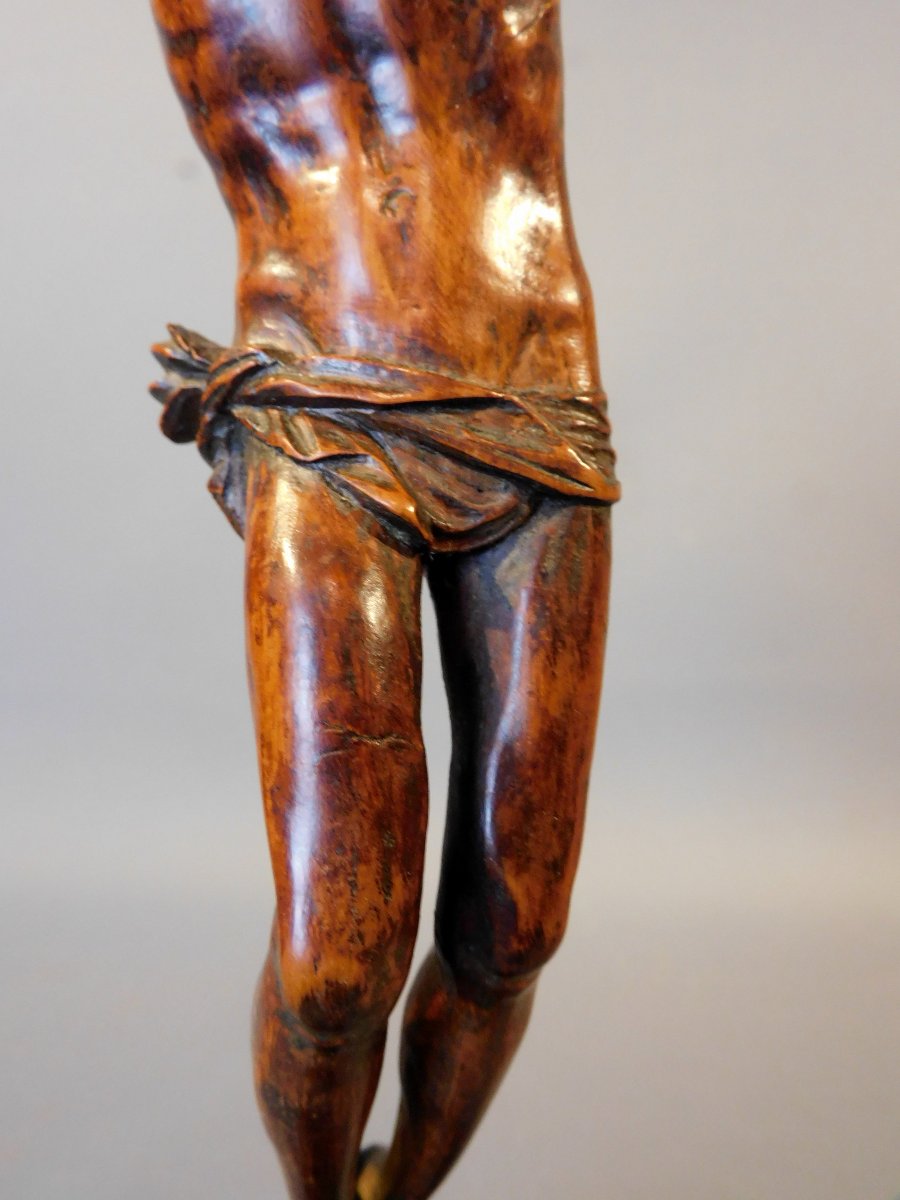 Carved Wooden Christ, Late 17th - Early 18th Century-photo-4