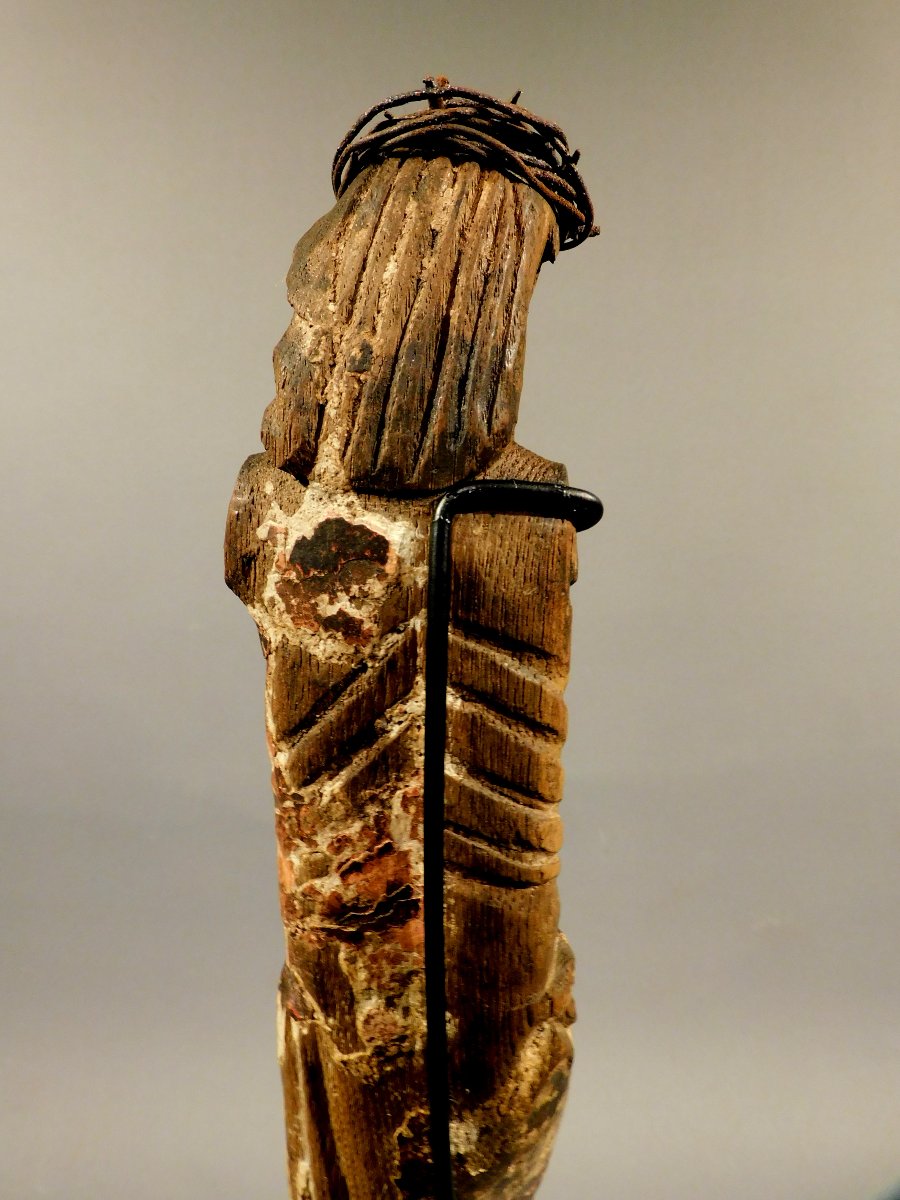 Christ en bois sculpté 18eme  siécle-photo-3