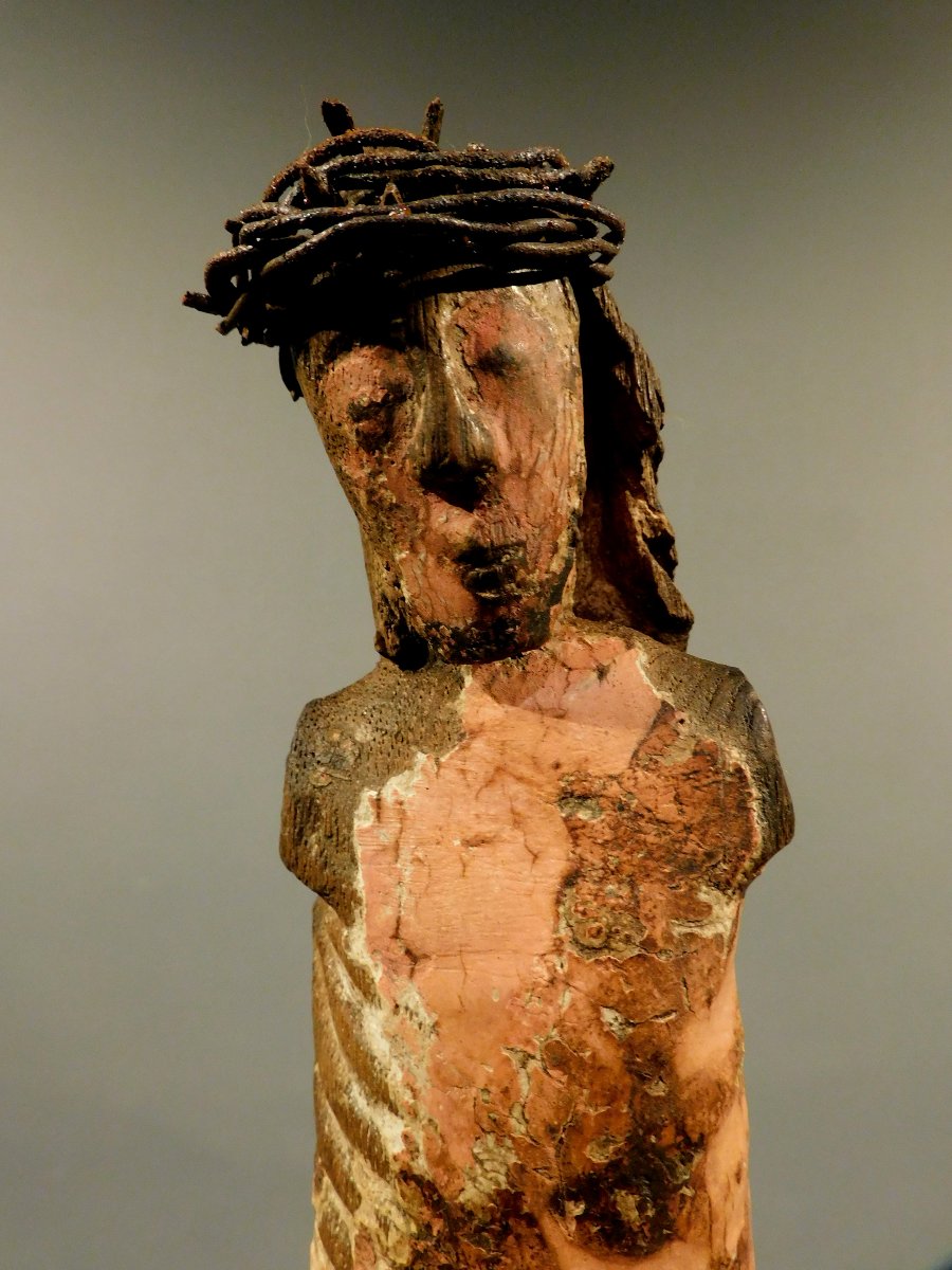 Christ en bois sculpté 18eme  siécle-photo-7