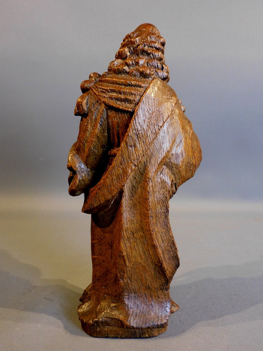 Oak Sculpture Of Saint Paul, 17th Century Haute Epoque-photo-1