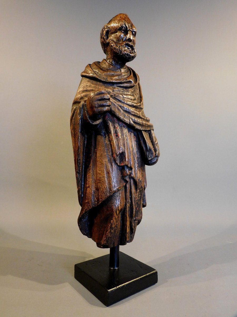 Oak Sculpture Of Saint Peter, Early 17th Century, Haute Epoque-photo-3