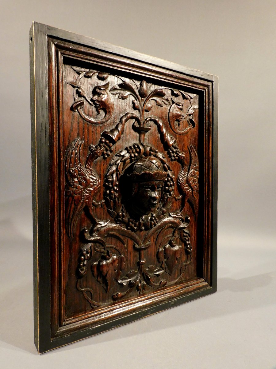 19th Century Wooden Relief Panel-photo-2