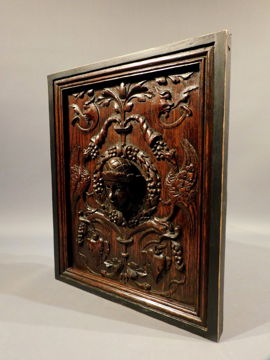 19th Century Wooden Relief Panel-photo-3