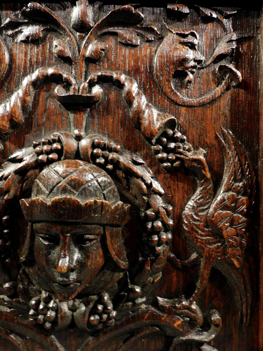 19th Century Wooden Relief Panel-photo-3