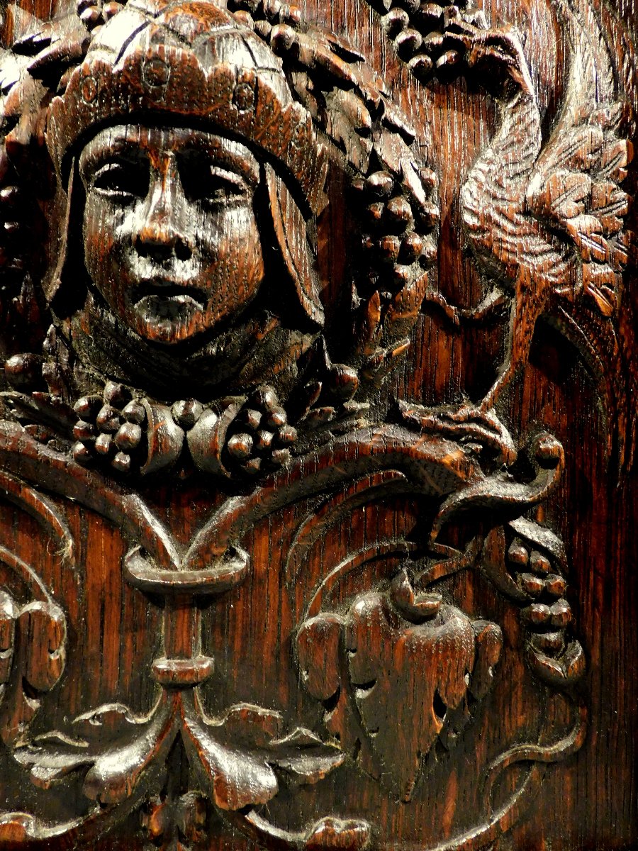 19th Century Wooden Relief Panel-photo-5