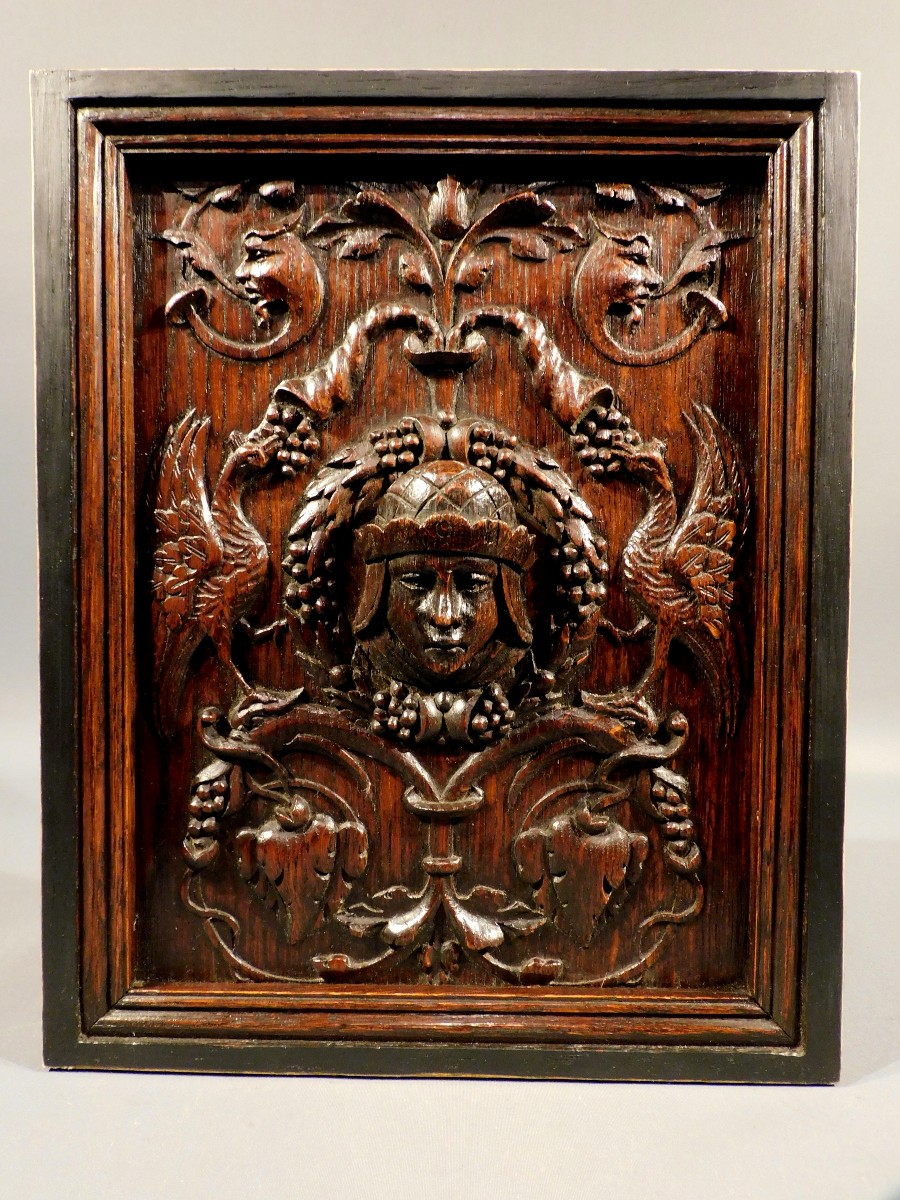 19th Century Wooden Relief Panel