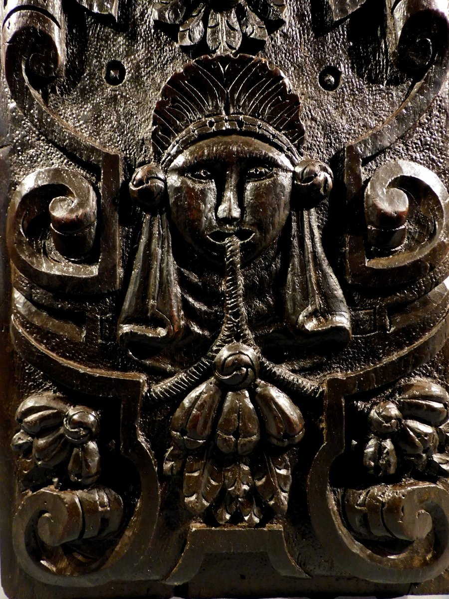 17th Century Carved Wood Panel From The Haute Epoque-photo-1