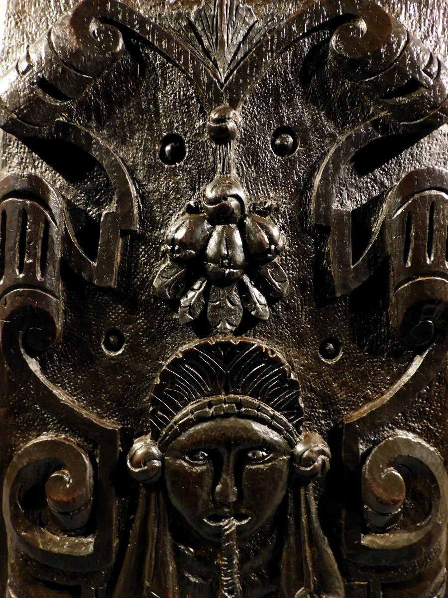 17th Century Carved Wood Panel From The Haute Epoque-photo-2