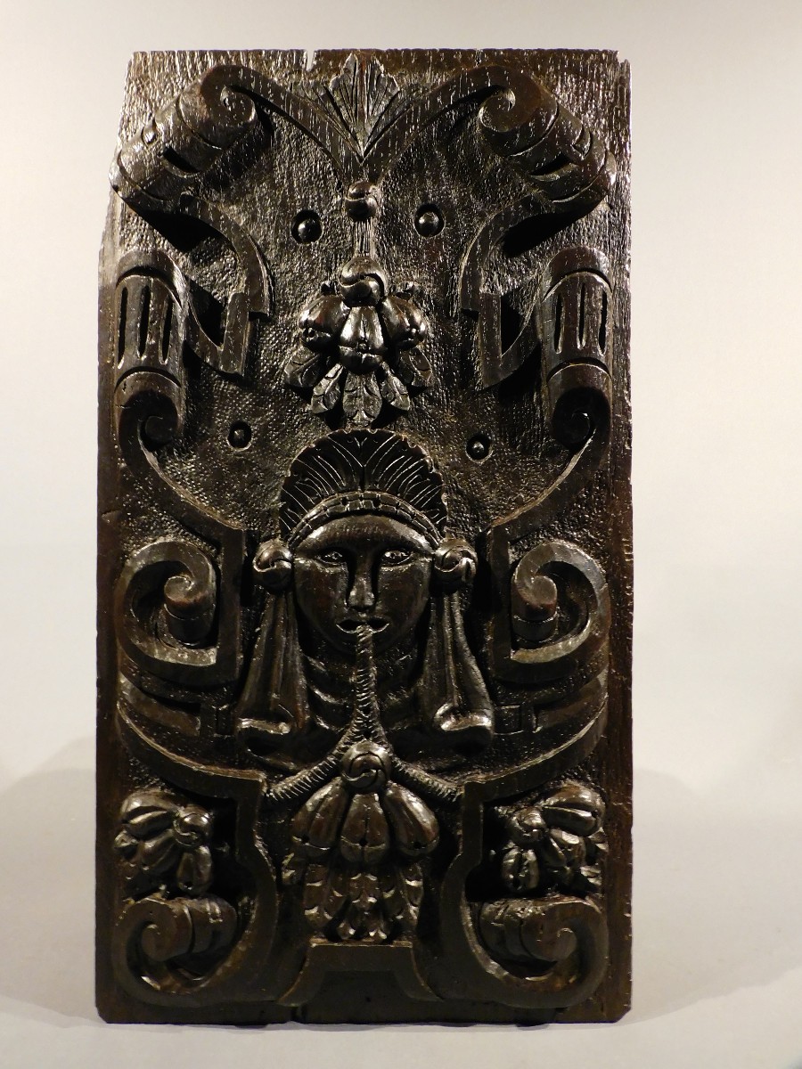 17th Century Carved Wood Panel From The Haute Epoque