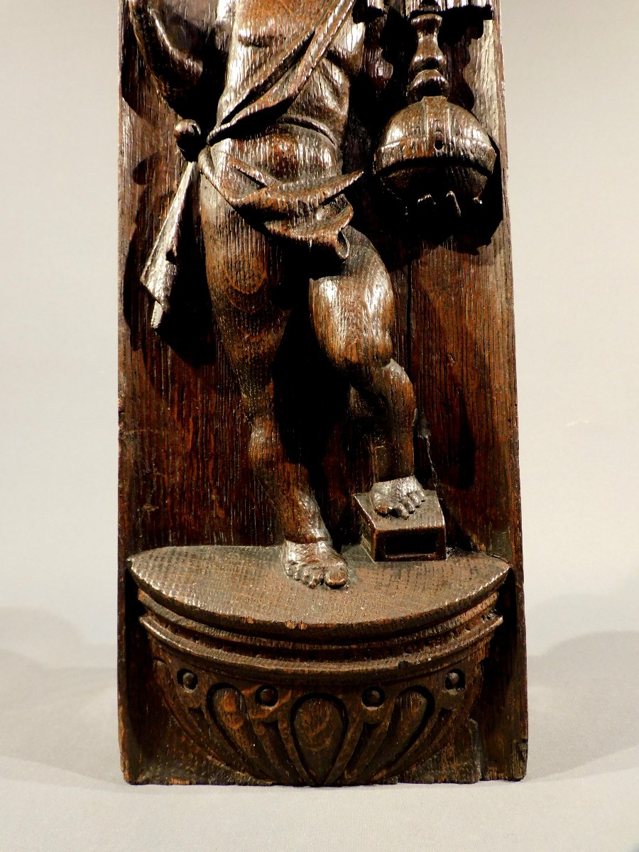 Carved Wooden Panel Christ 17th Century Haute Epoque-photo-2