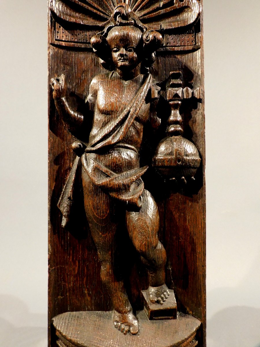 Carved Wooden Panel Christ 17th Century Haute Epoque-photo-3