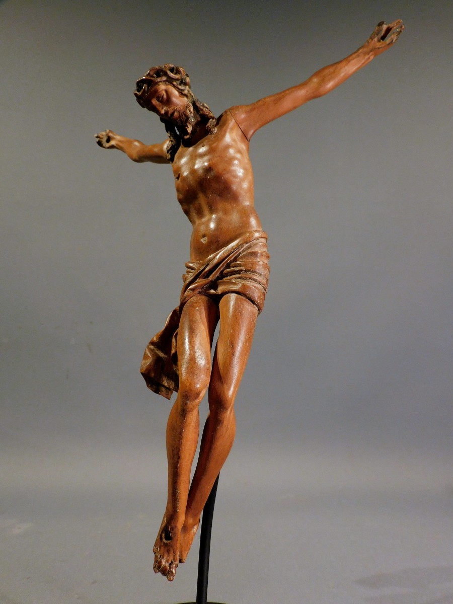 18th-century Carved Wooden Corpus Christi-photo-3