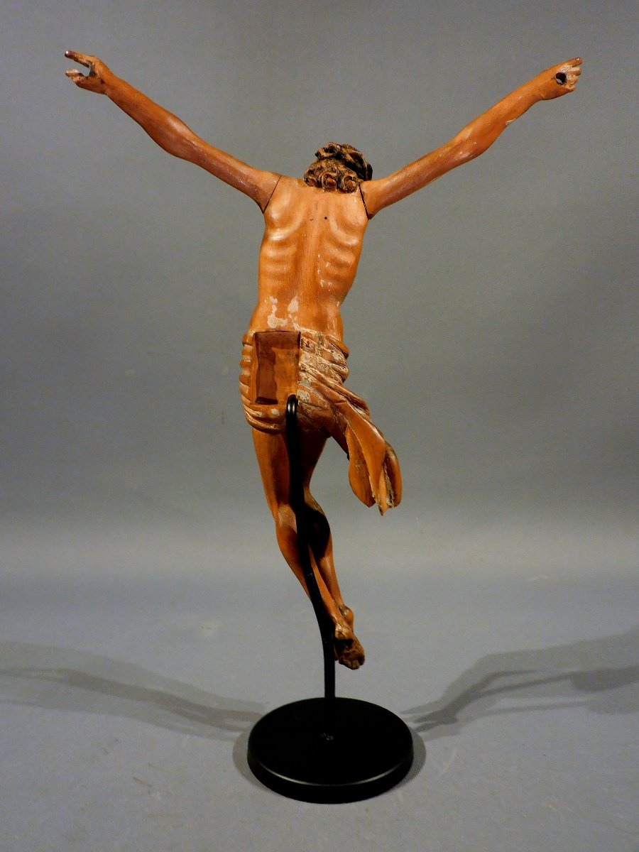 18th-century Carved Wooden Corpus Christi-photo-7