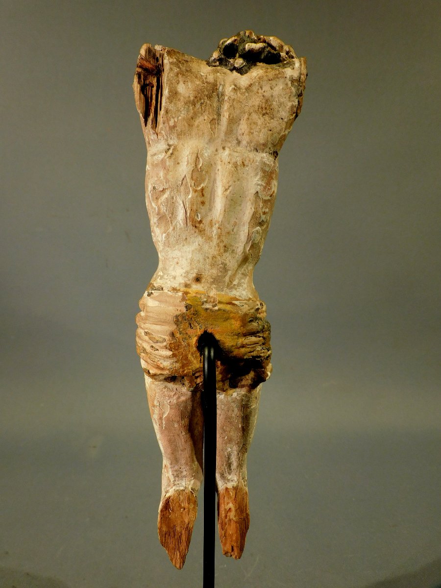 Christ en bois XVIIIe  - corpus Christi 18eme siecle-photo-1