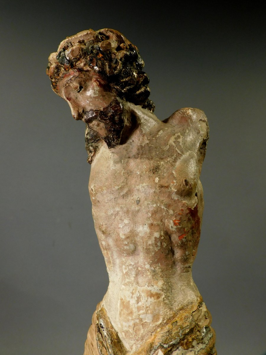 Christ en bois XVIIIe  - corpus Christi 18eme siecle-photo-2