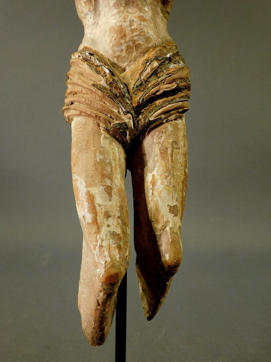 Christ en bois XVIIIe  - corpus Christi 18eme siecle-photo-6