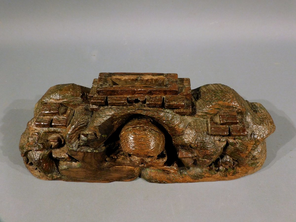 Oak Base Adorned With A Skull From A Crucifix, Late 16th/early 17th Century, Haute Epoque-photo-5