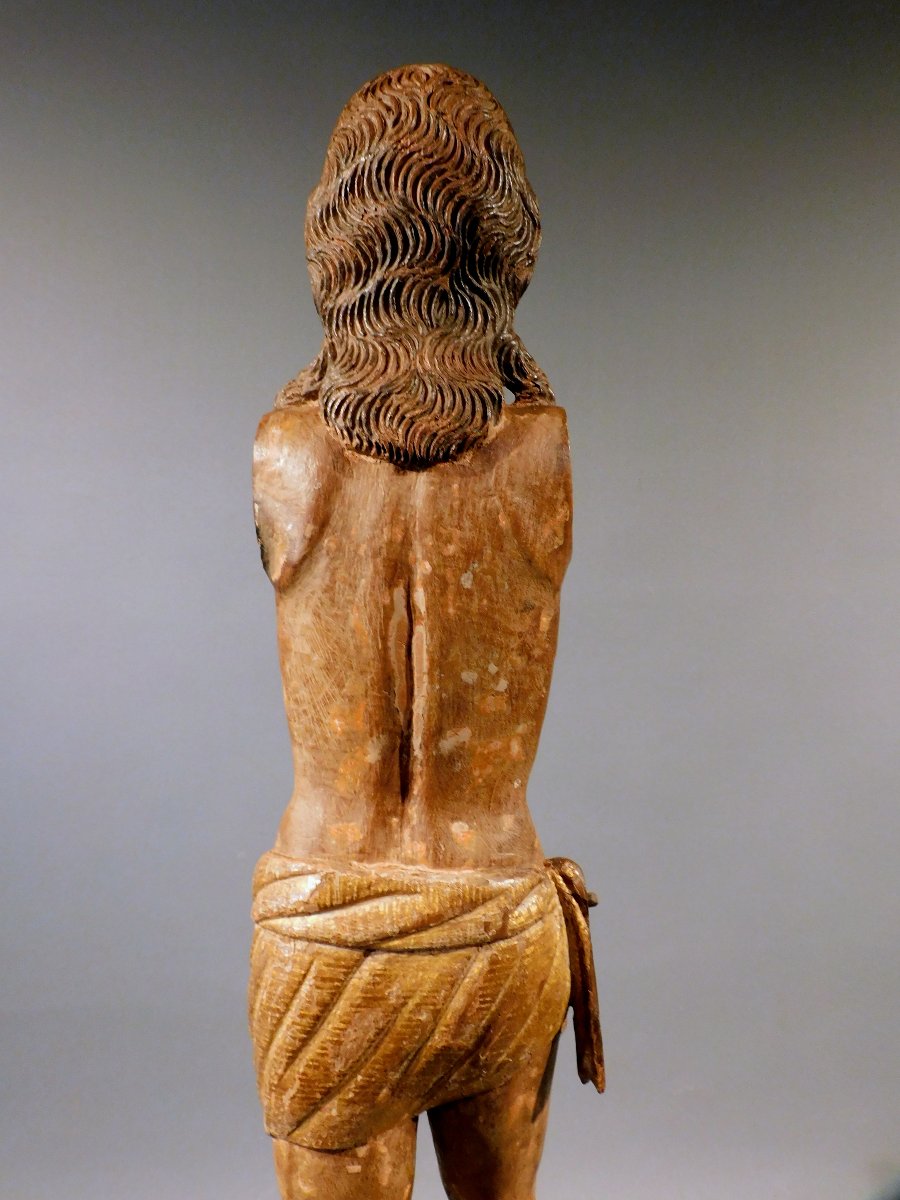 Christ en bois XVIe siécle Haute Epoque sculpture corpus Christi 16eme-photo-3