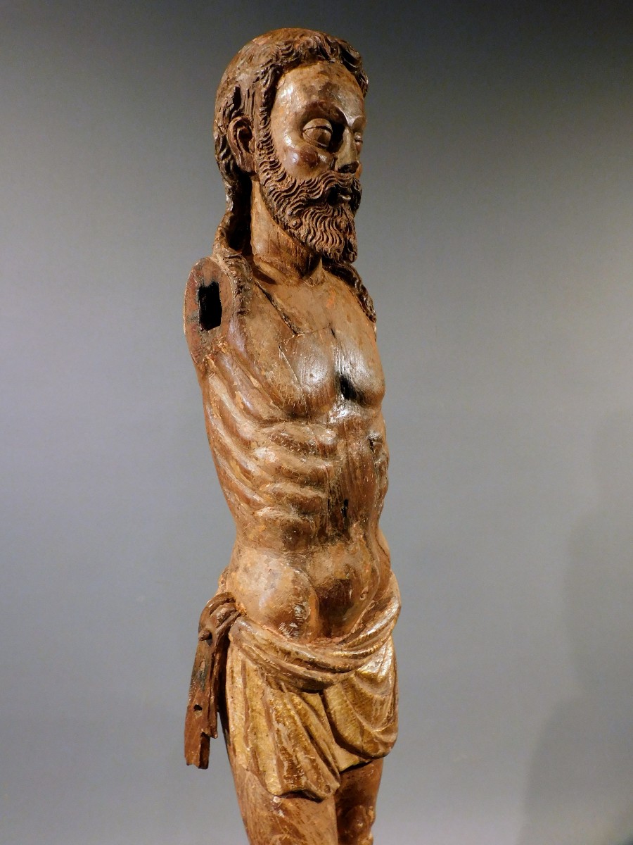 Christ en bois XVIe siécle Haute Epoque sculpture corpus Christi 16eme