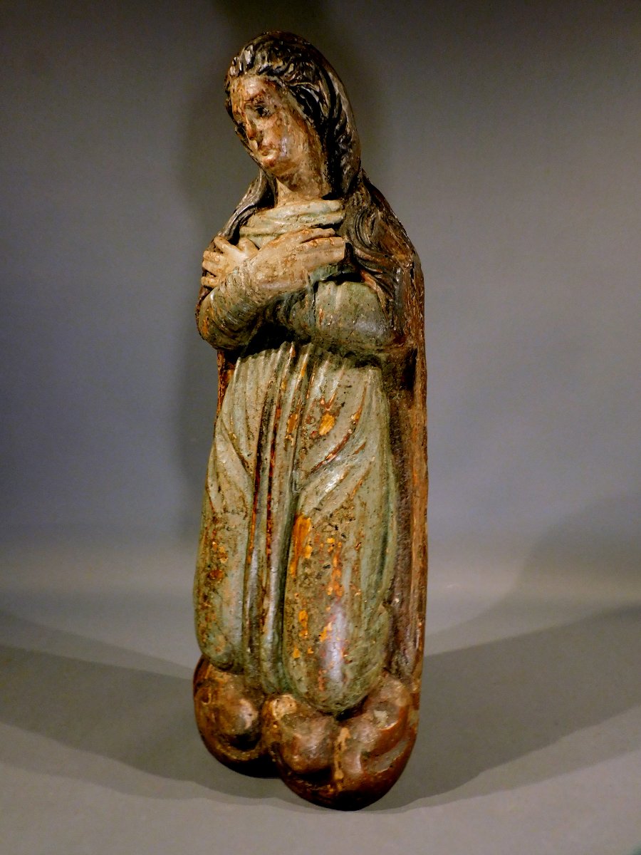 Sculpture en bois de Marie-Madeleine - Vierge, XVIIe siècle-photo-3