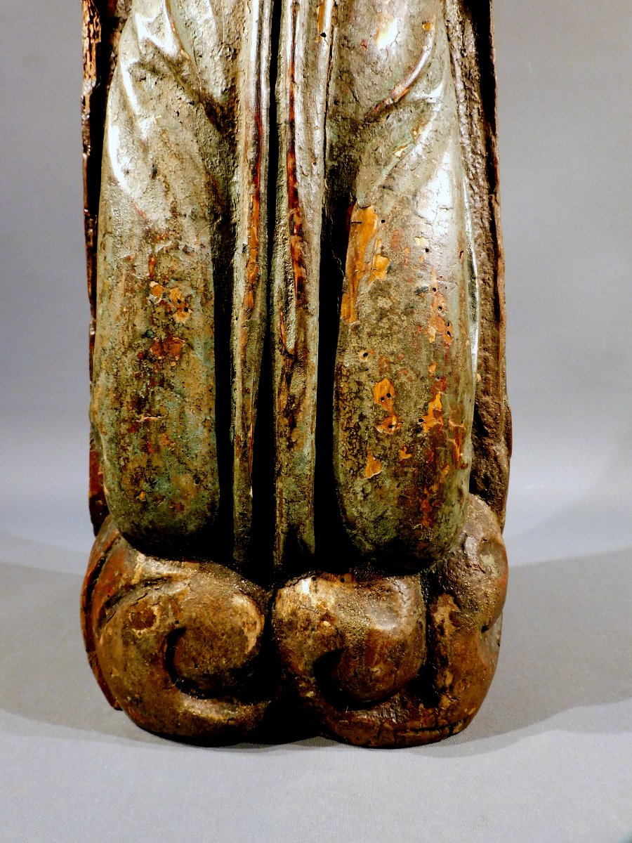 Sculpture en bois de Marie-Madeleine - Vierge, XVIIe siècle-photo-8