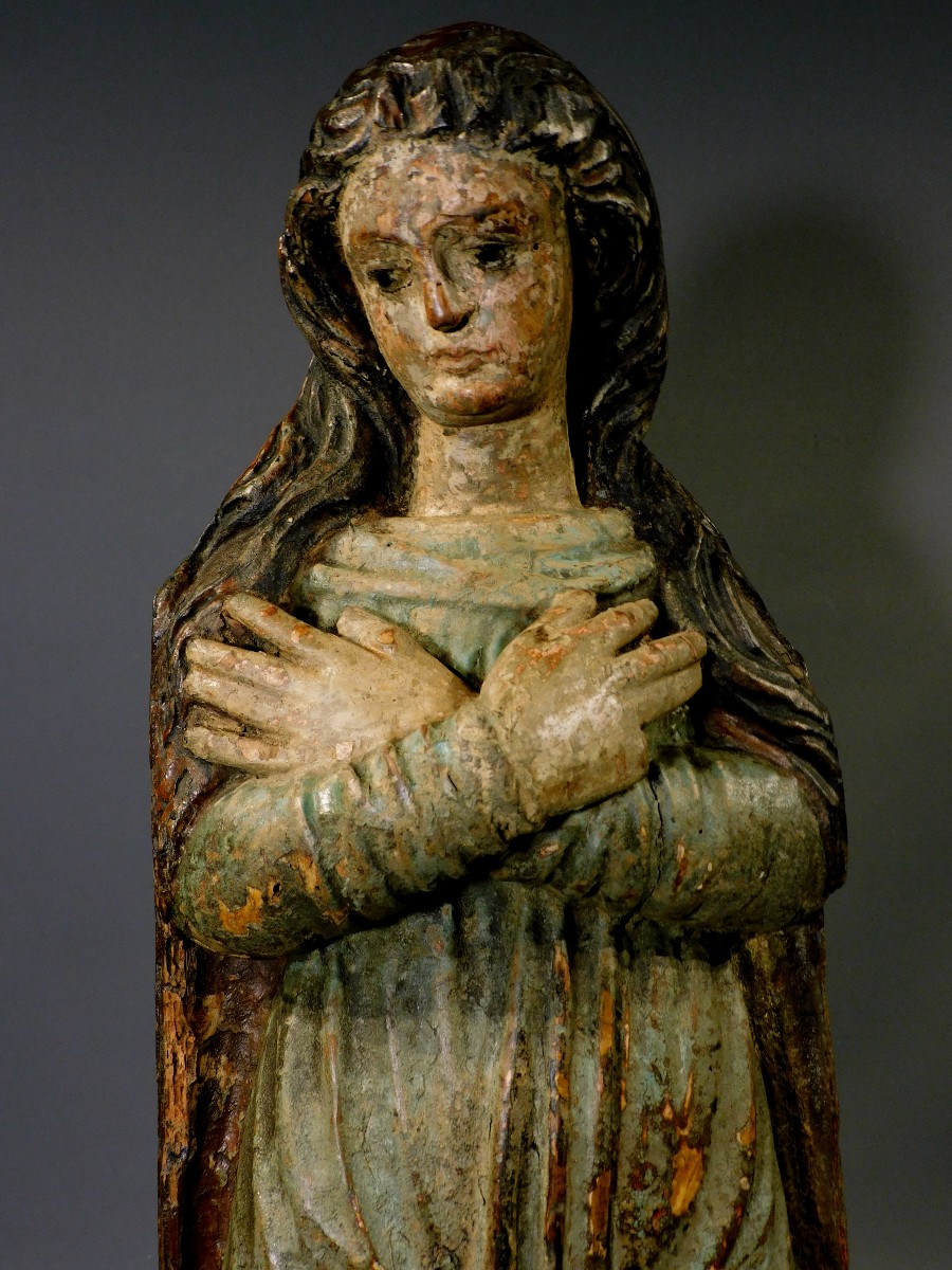 Sculpture en bois de Marie-Madeleine - Vierge, XVIIe siècle