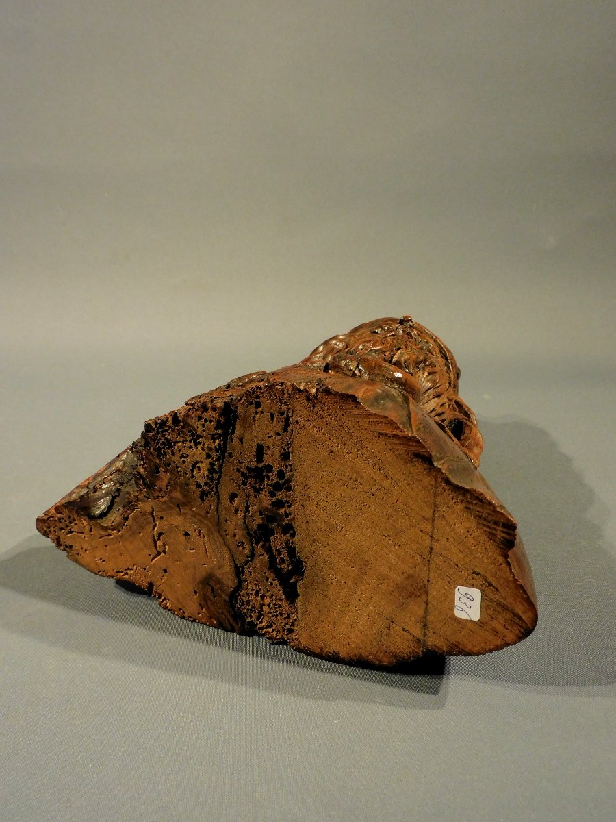Wooden Sculpture / Bust Of God The Father, 16th Century, Haute Epoque-photo-7