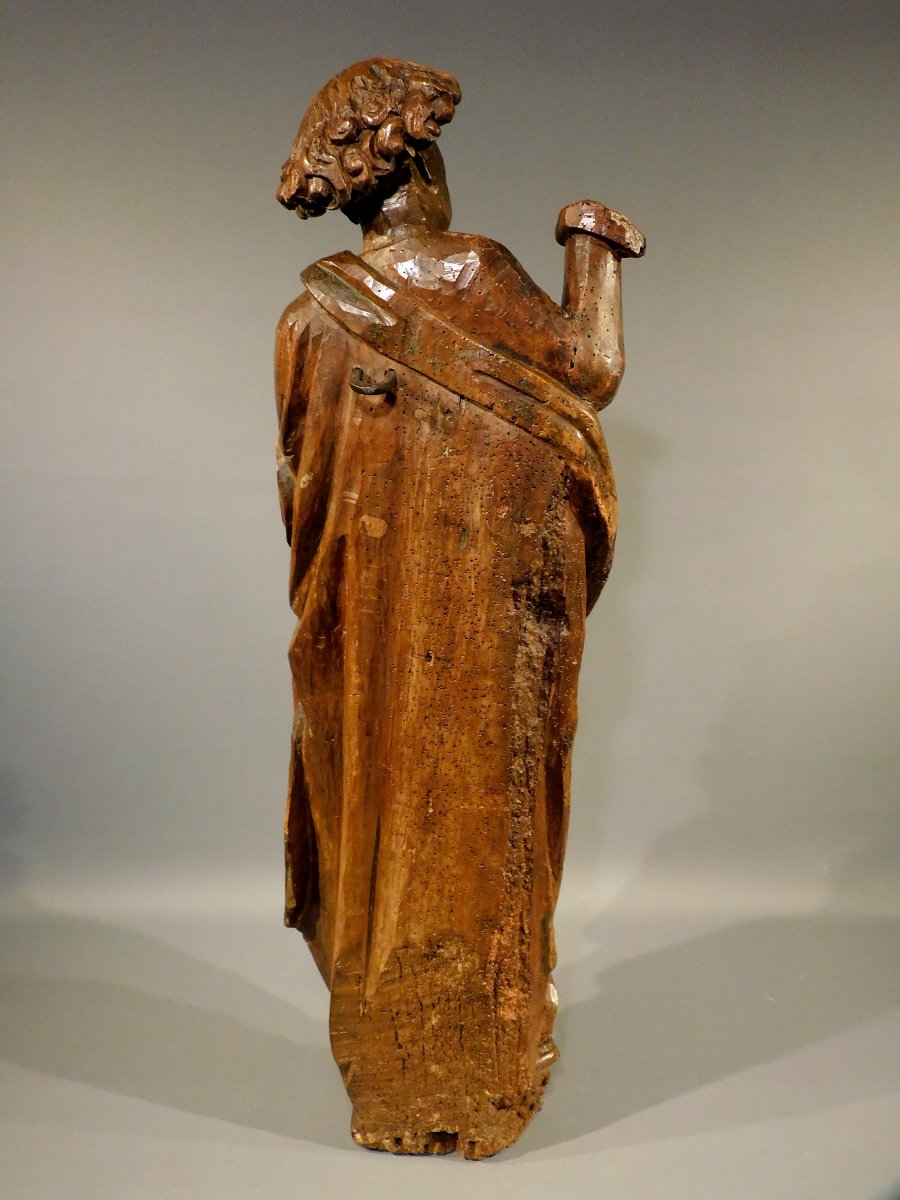 Wood Sculpture Of Saint John The Apostle 16th Century Haute Epoque-photo-4