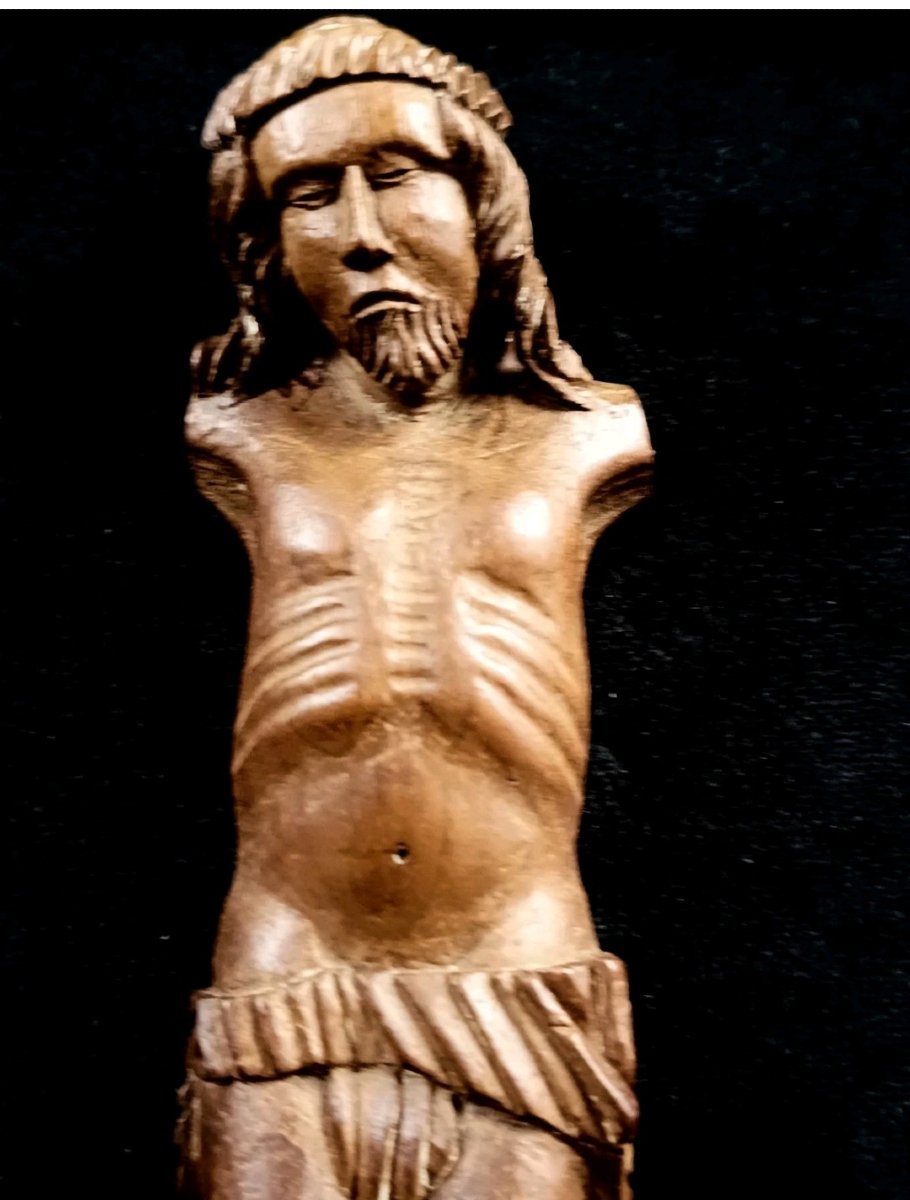 Christ en bois XVIIIe - XIXe  -photo-3