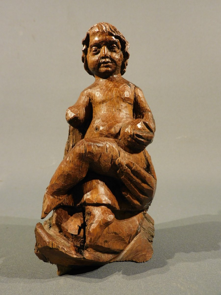 Wooden Fragment Of The Infant Jesus, 19th Century,neo-gothic Christ-photo-2