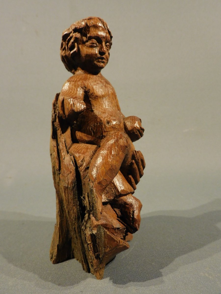 Wooden Fragment Of The Infant Jesus, 19th Century,neo-gothic Christ-photo-3