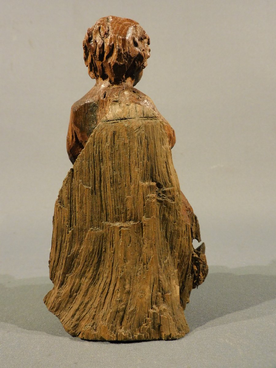 Wooden Fragment Of The Infant Jesus, 19th Century,neo-gothic Christ-photo-4
