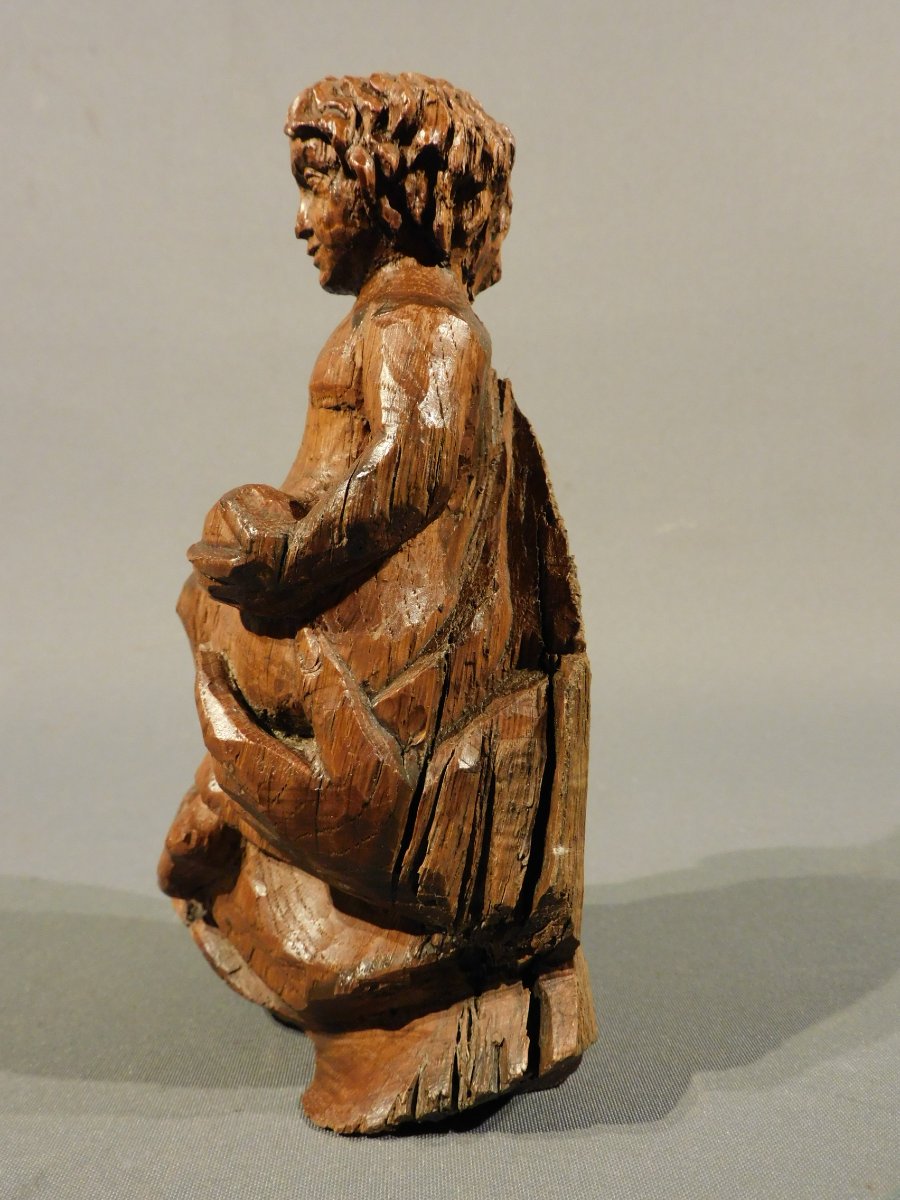 Wooden Fragment Of The Infant Jesus, 19th Century,neo-gothic Christ-photo-1