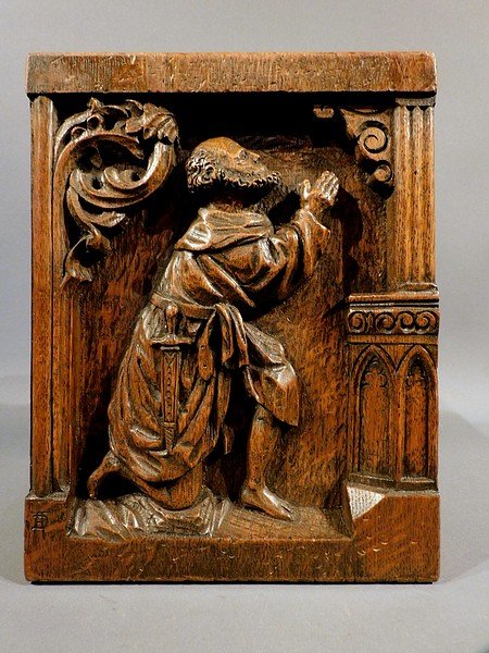 Panneau en bois  sculpté  - Saint Paul -  18eme  - 19eme
