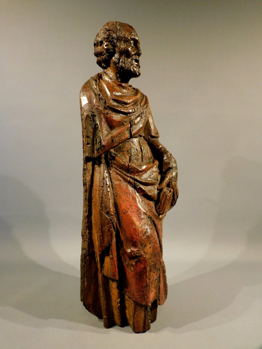 Statue en bois Saint Pierre XVIe siécle Haute Epoque-photo-3