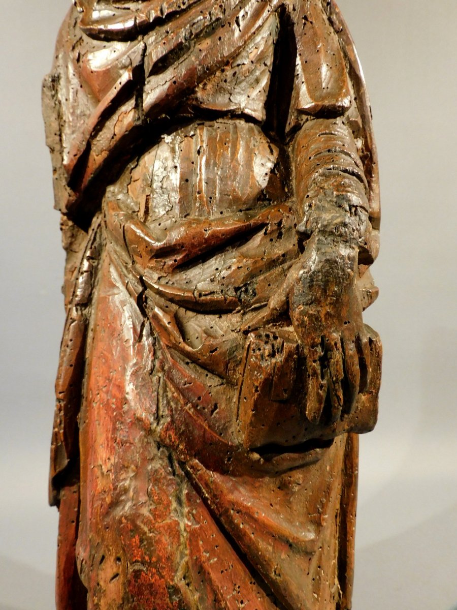 Statue en bois Saint Pierre XVIe siécle Haute Epoque-photo-3